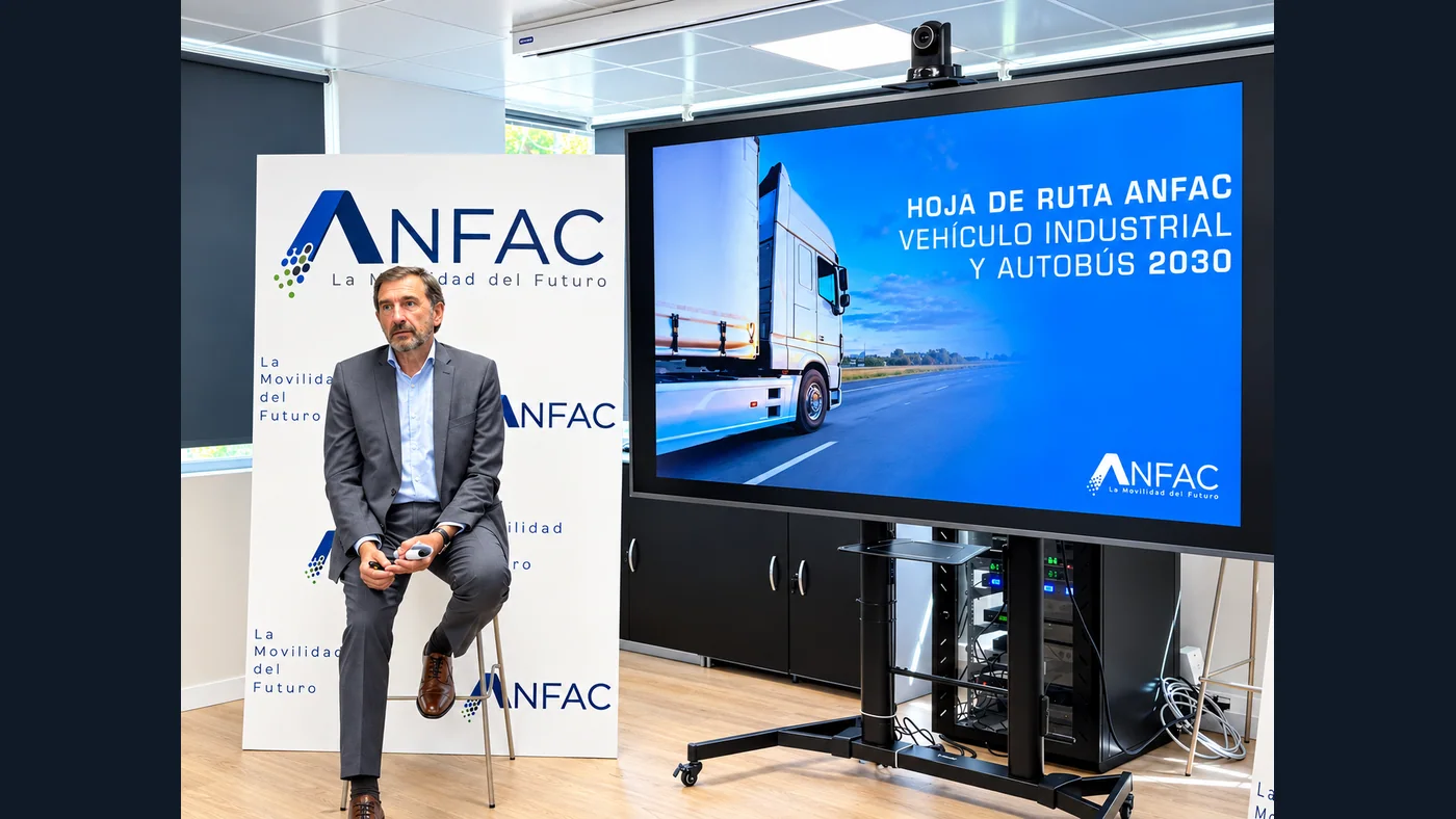 José López-Tafall durante la presentación de la hoja de ruta de ANFAC para vehículos industriales