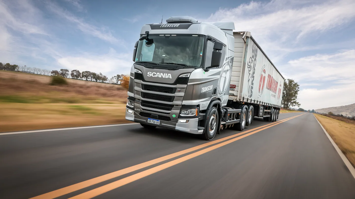 Camión Scania de Transcur en una fotografía oficial de la nueva incorporación